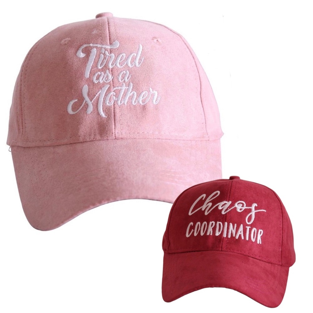 NEW! Suede Mom Life Baseball Caps